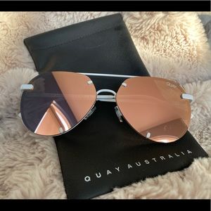 Quay Australia Sunglasses- White frame aviator